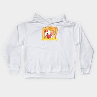 Cat Flower Toast05 Kids Hoodie